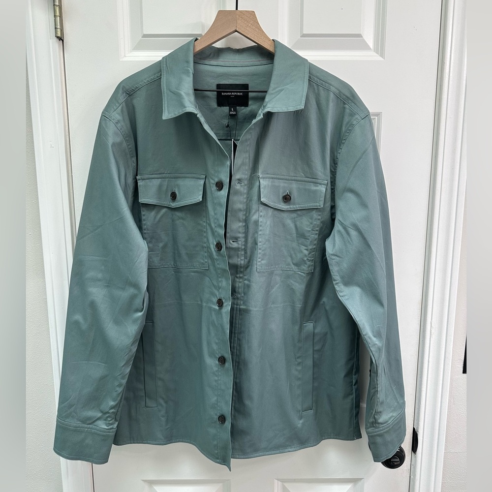Banana Republic Men’s Blue Agave Overshirt Jacket